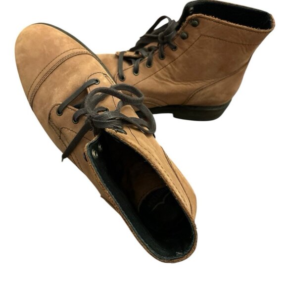 Thursday Boots Mens Size 12 Wide Captain Lace Up Cap Toe Brown Nubuck Leather - Picture 16 of 16